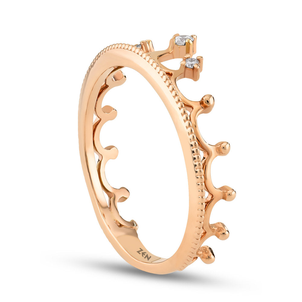 Crown Diamond Ring