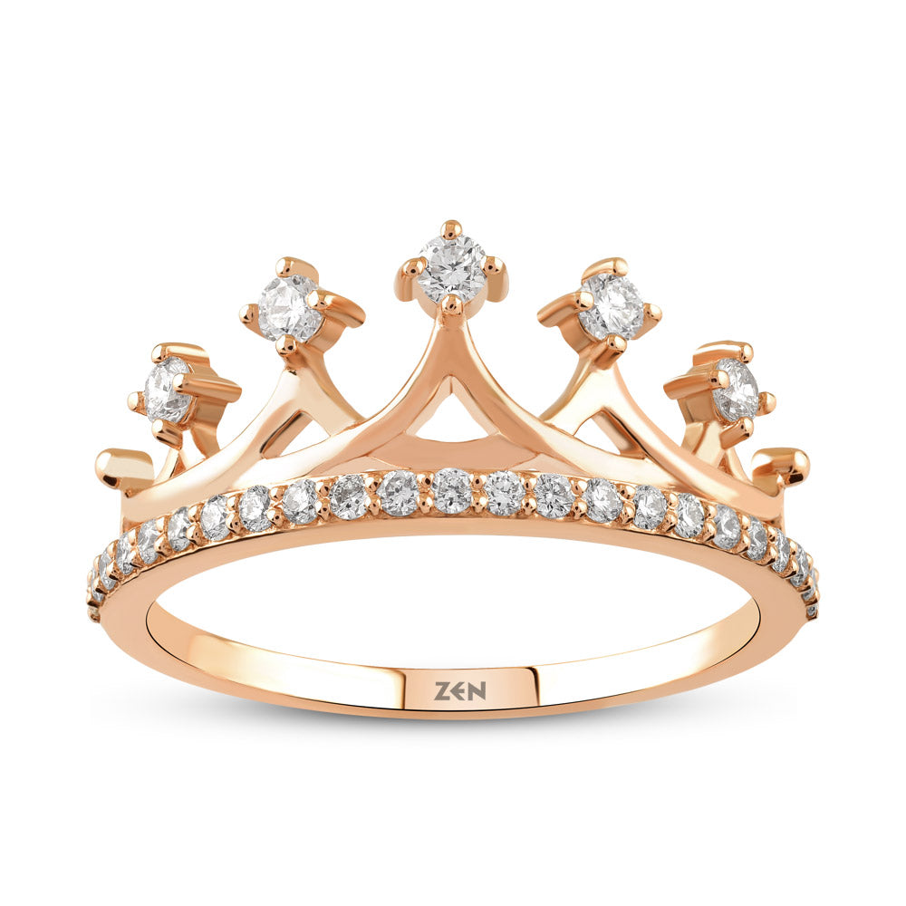 Crown Diamond Ring