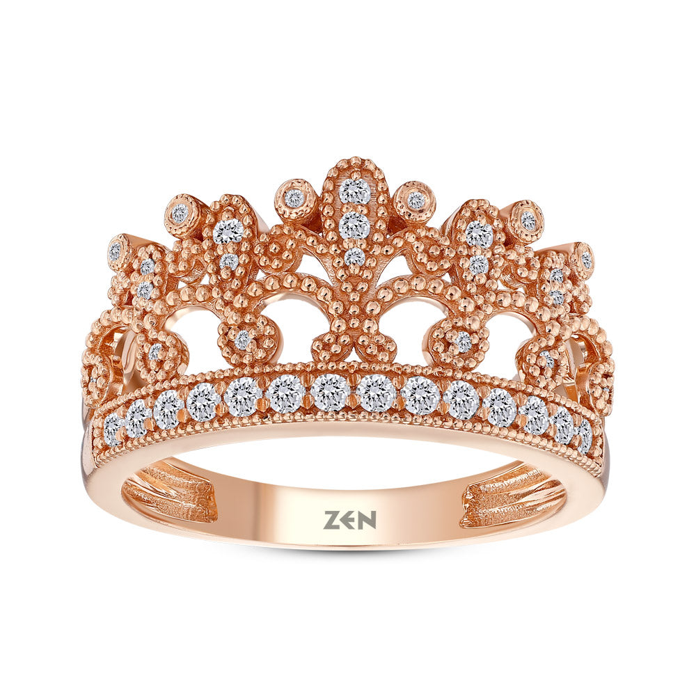 Crown Diamond Ring