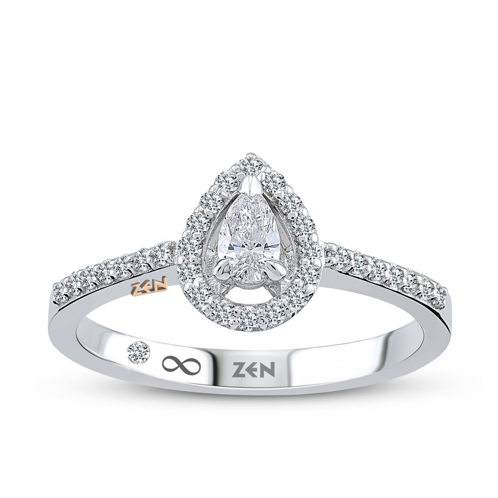 Halo Diamond Engagement Ring