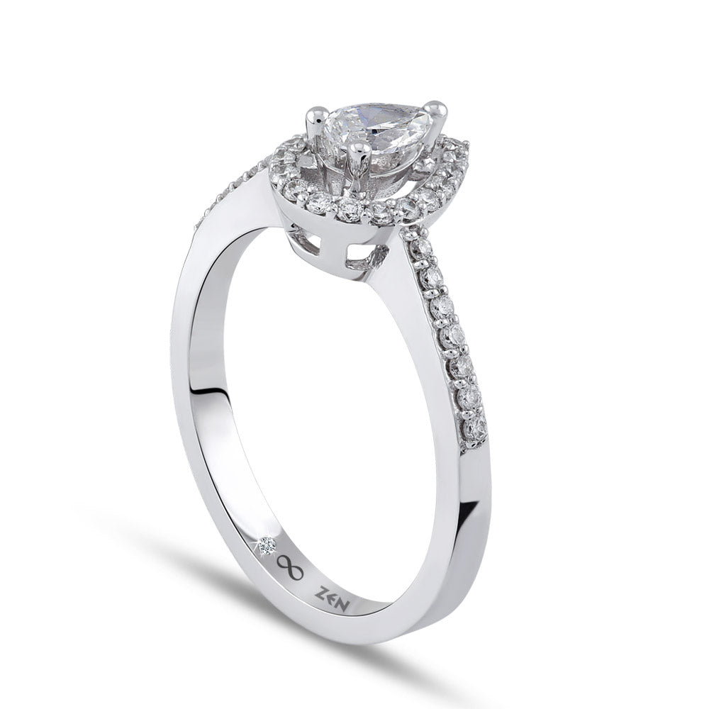 Halo Diamond Engagement Ring