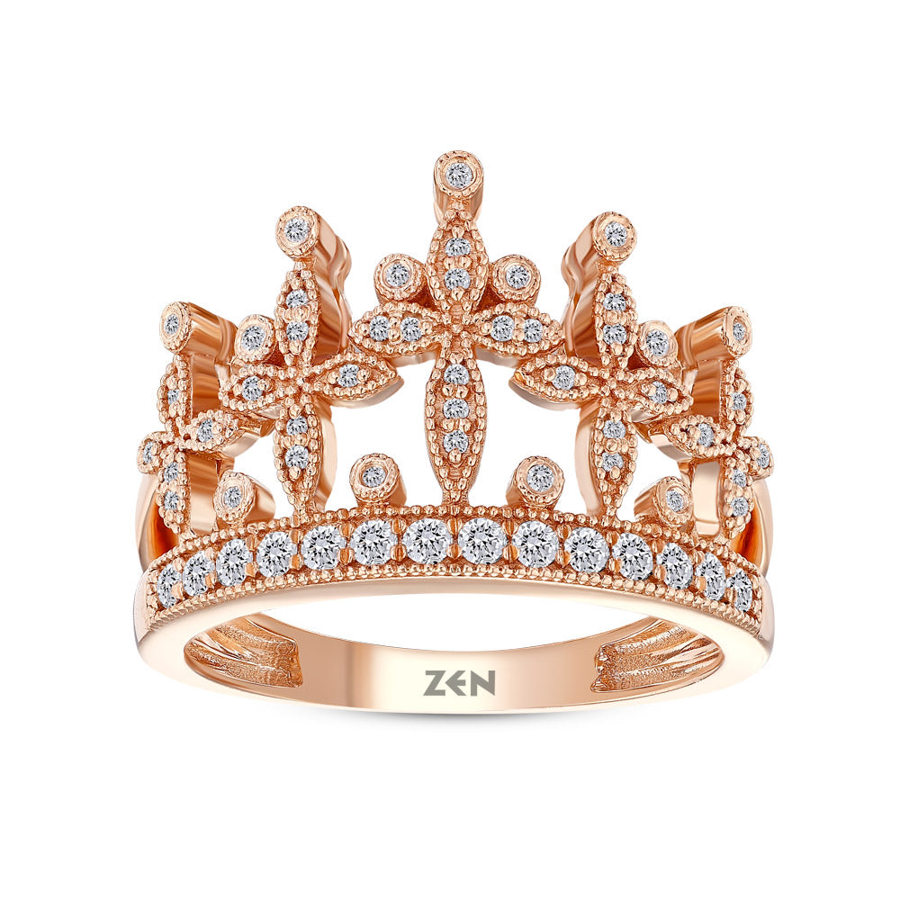 Crown Diamond Ring