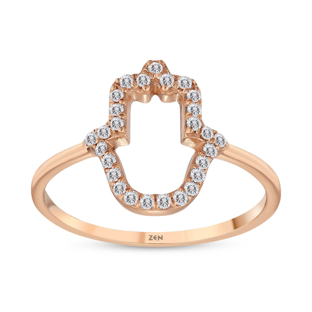 Fatimas Hand Diamond Ring