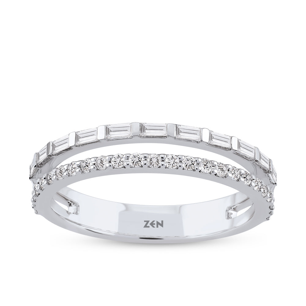 Duet Baguette Diamond Ring