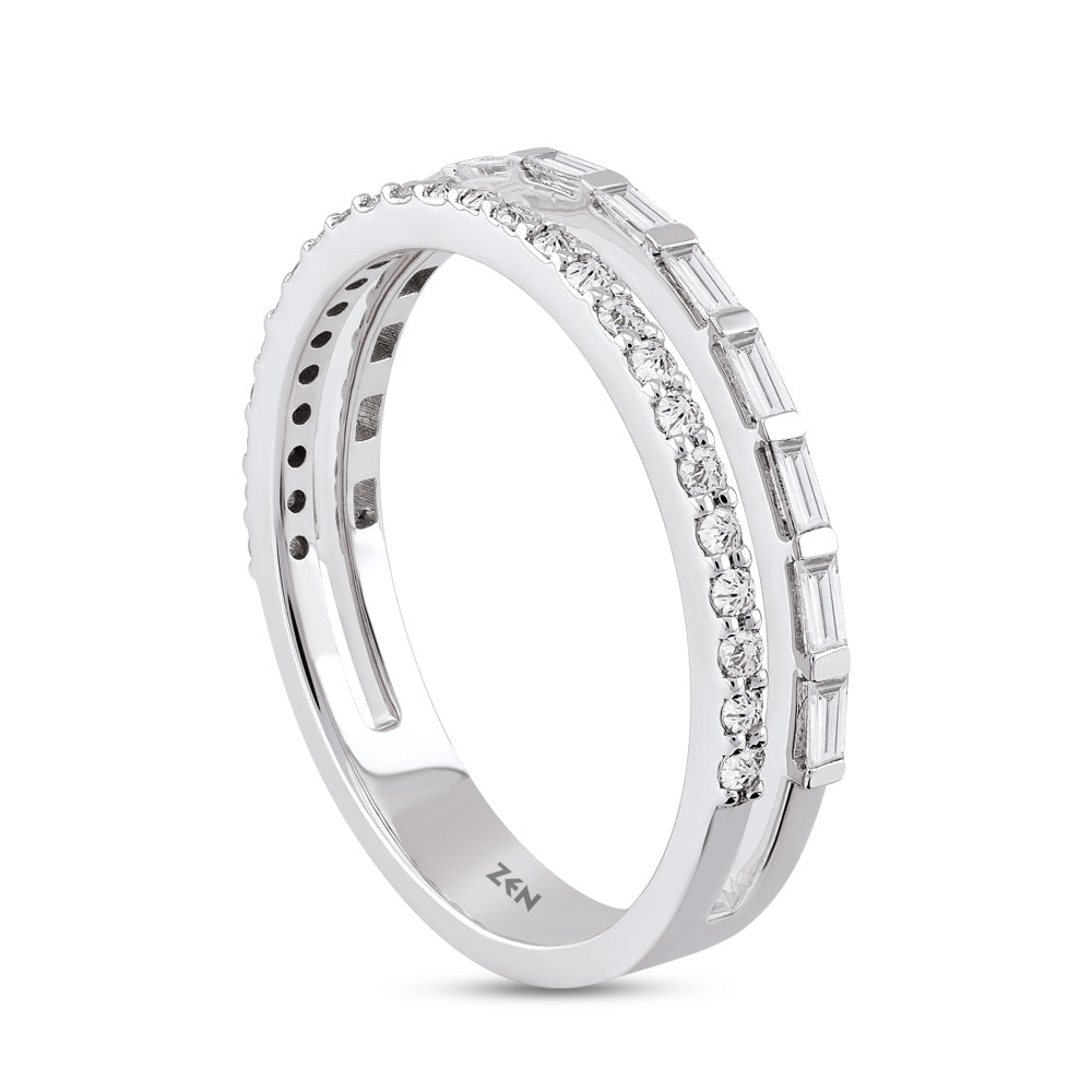 Duet Baguette Diamond Ring