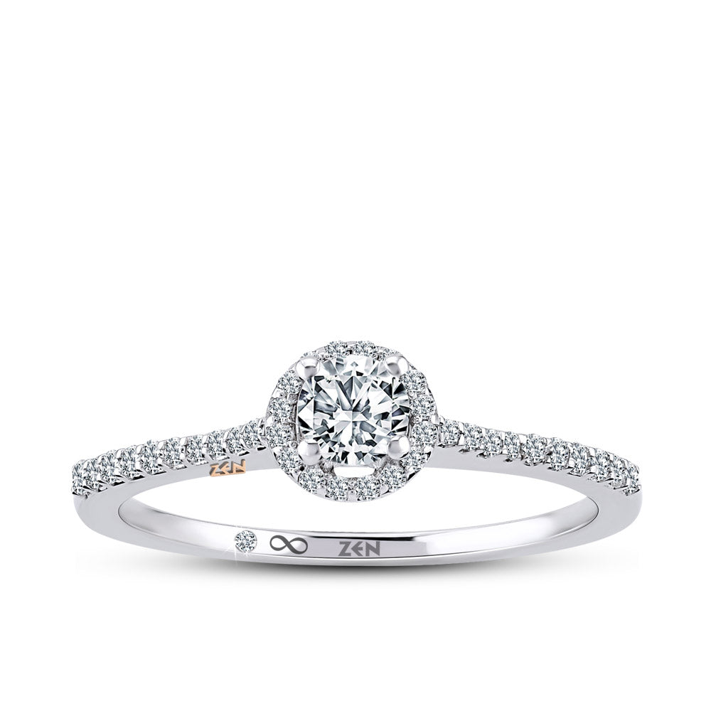 Halo Diamond Engagement Ring