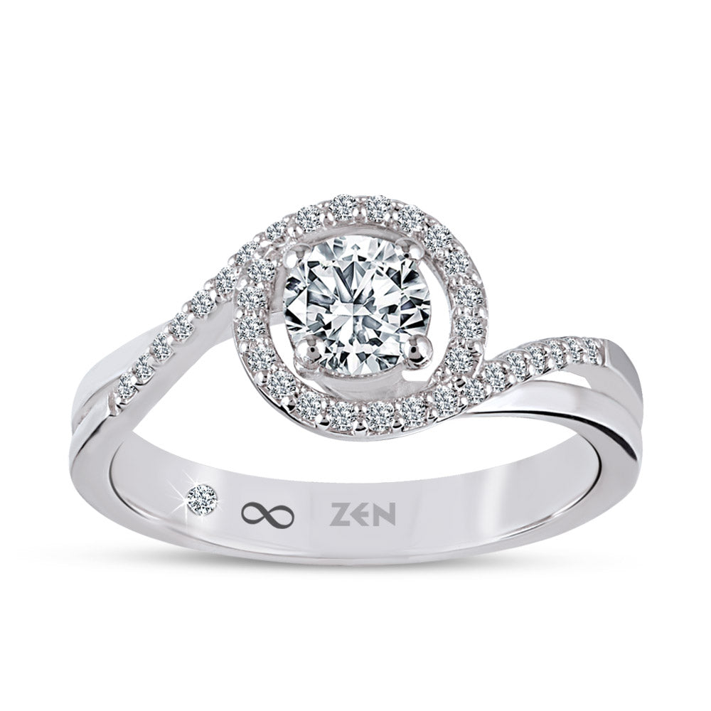 Modern Diamond Engagement Ring