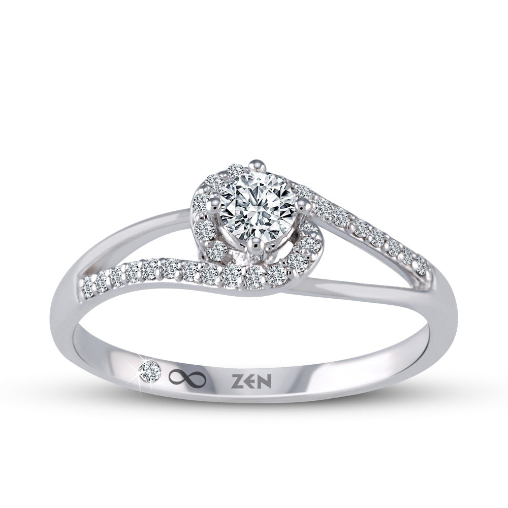 Halo Diamond Engagement Ring