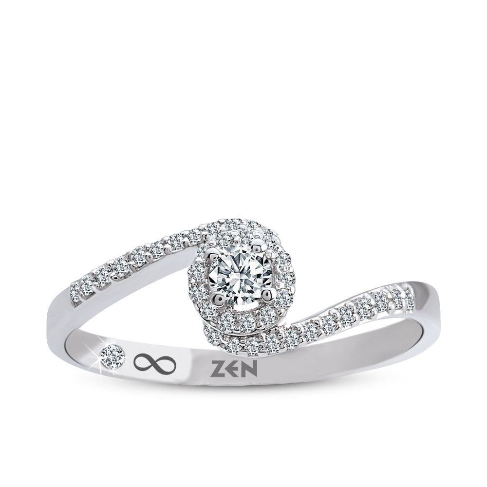 Halo Diamond Engagement Ring
