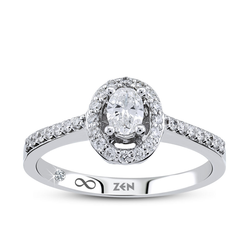 Halo Diamond Engagement Ring