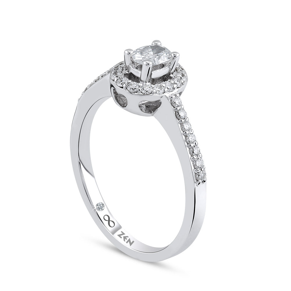 Halo Diamond Engagement Ring