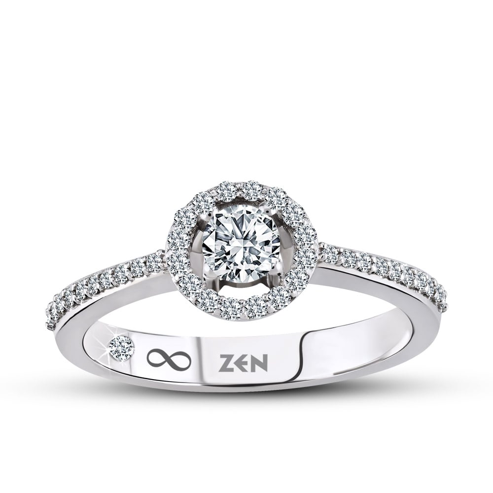 Halo Diamond Engagement Ring