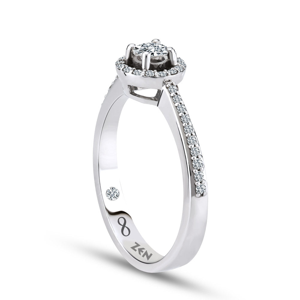Halo Diamond Engagement Ring