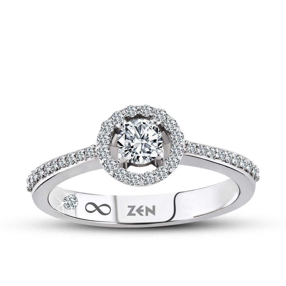 Halo Diamond Engagement Ring