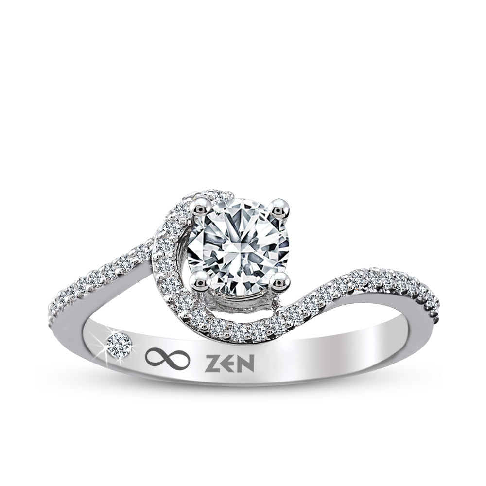 Modern Diamond Engagement Ring