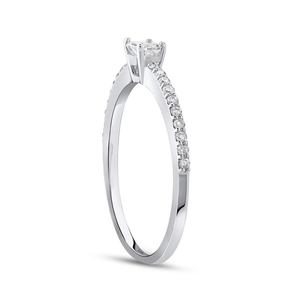 Sidestone Diamond Engagement Ring