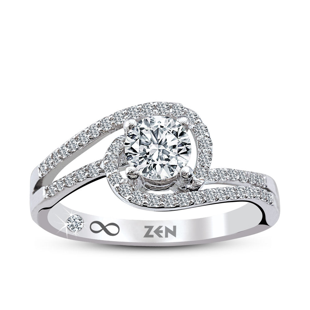 Modern Diamond Engagement Ring