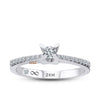 Sidestone Diamond Engagement Ring