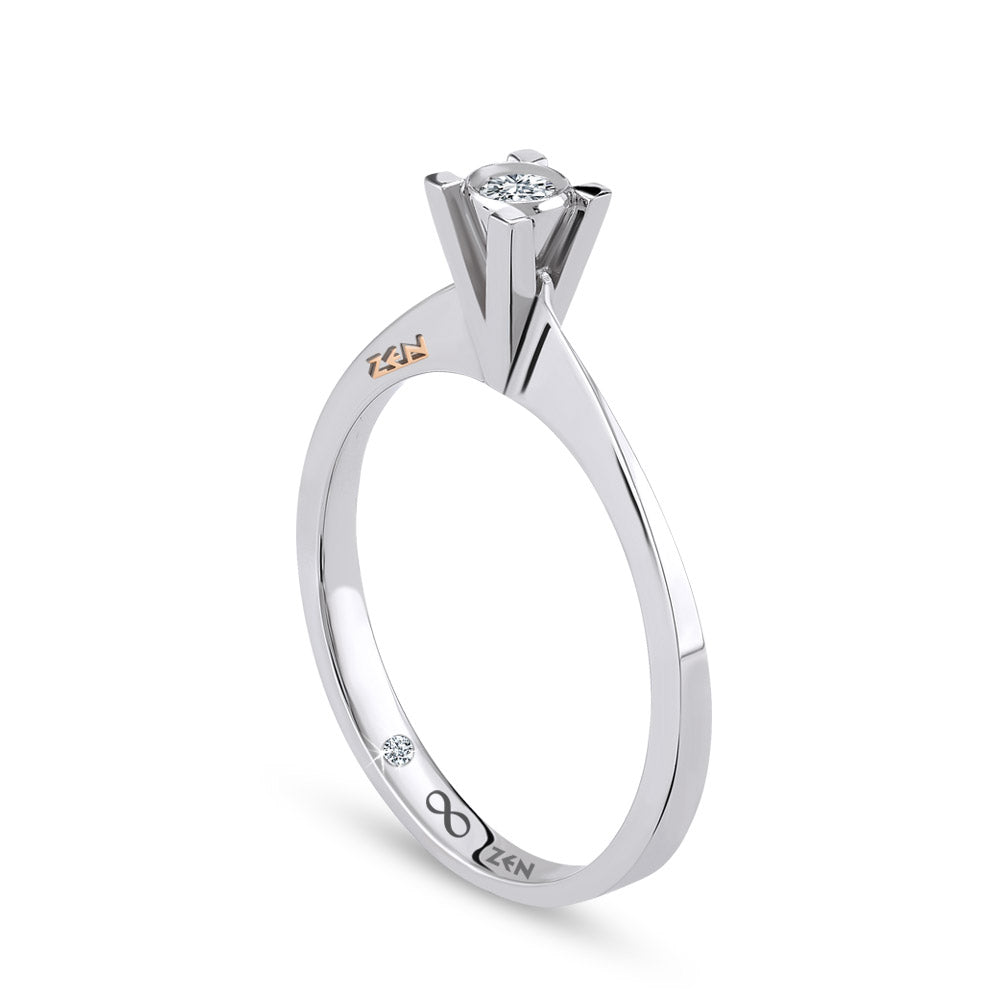 Solitaire Diamond Engagement Ring