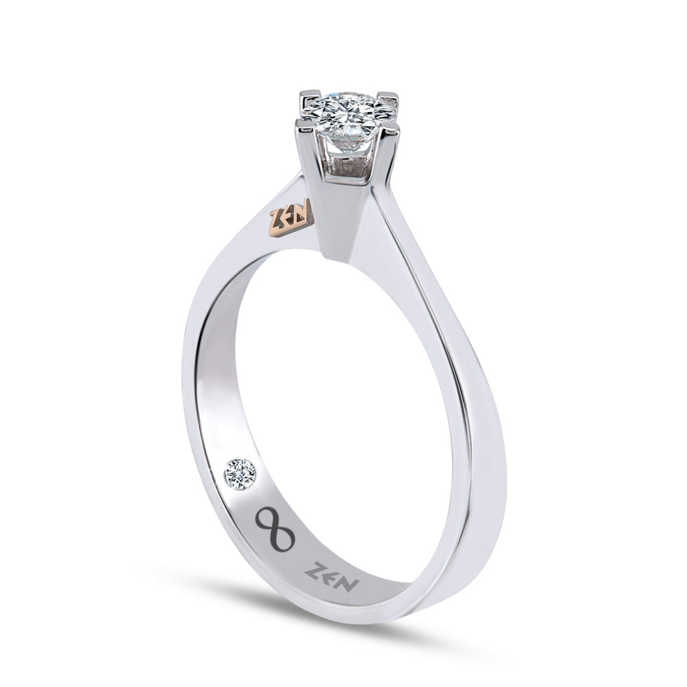 Solitaire Diamond Engagement Ring