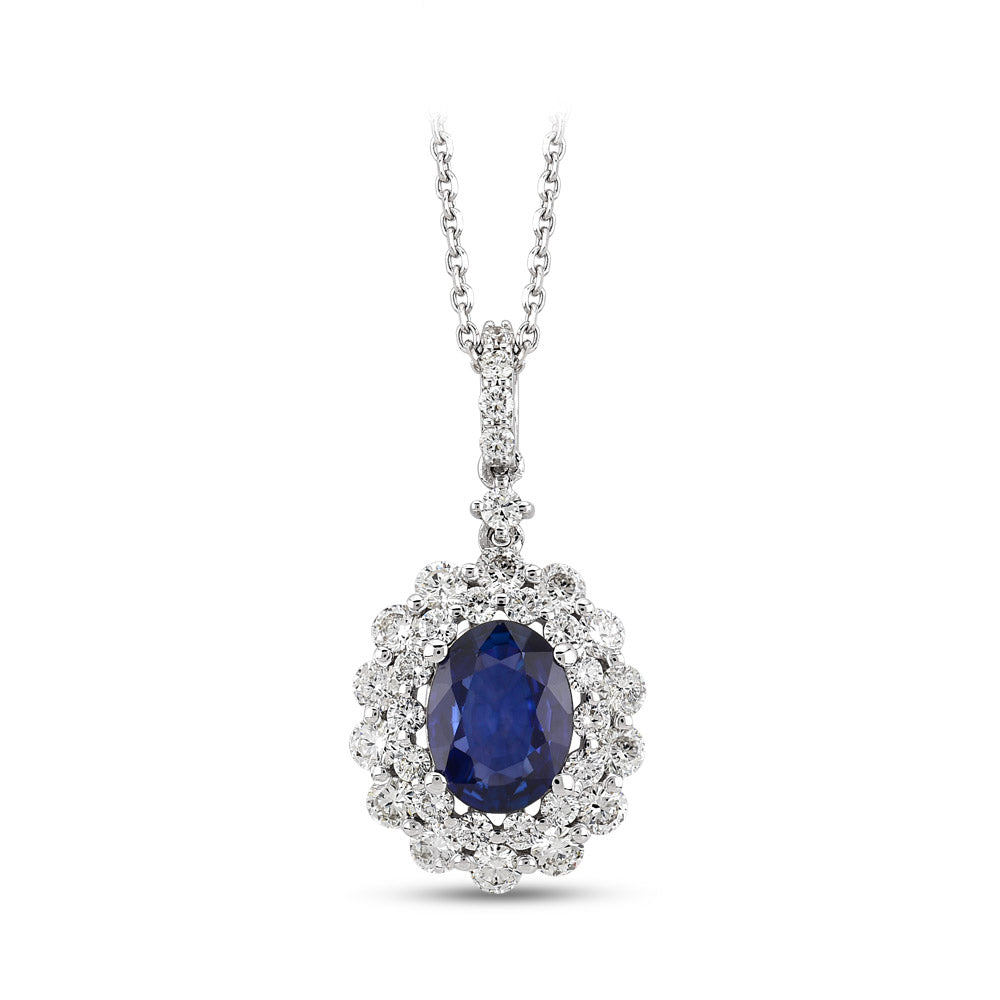 Sapphire Pendant with Chain
