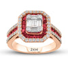 Ruby Baguette Diamond Ring