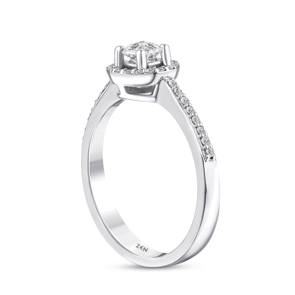Halo Diamond Engagement Ring