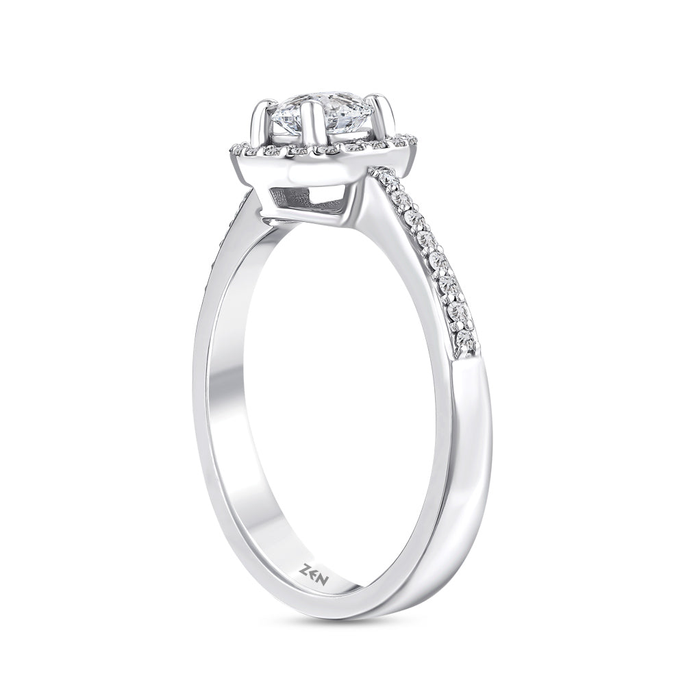 Halo Diamond Engagement Ring