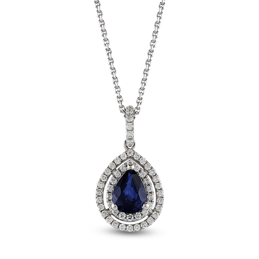 Sapphire Pendant with Chain