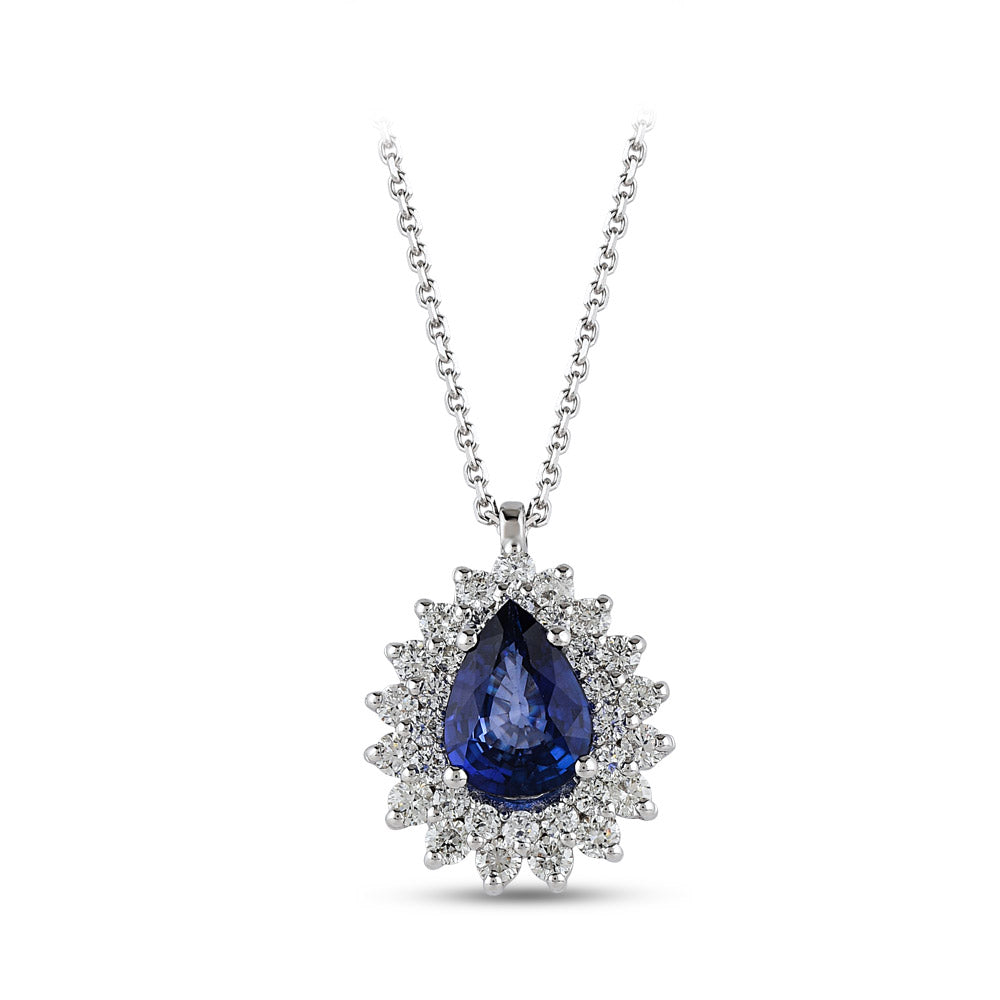 Sapphire Pendant with Chain