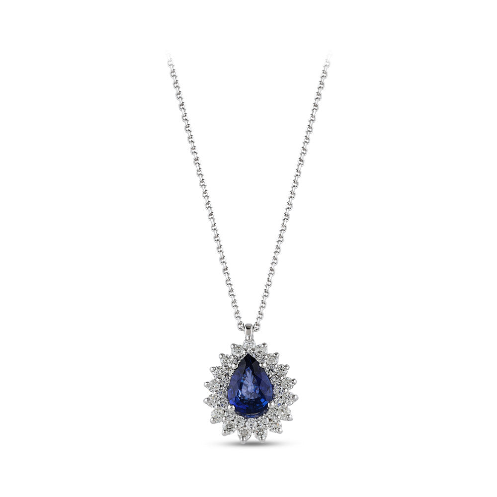 Sapphire Pendant with Chain
