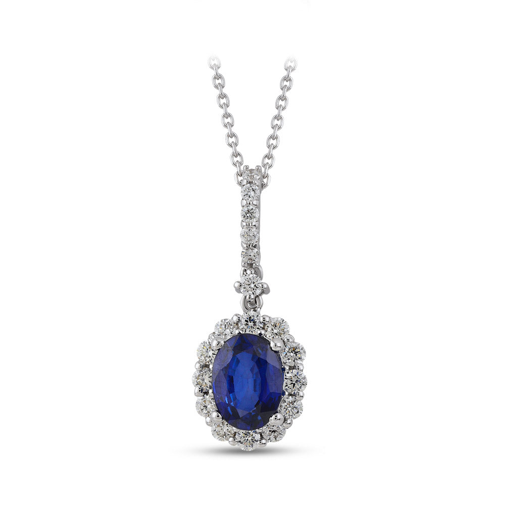 Sapphire Pendant with Chain