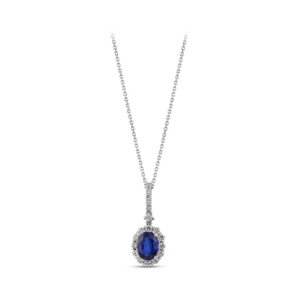 Sapphire Pendant with Chain