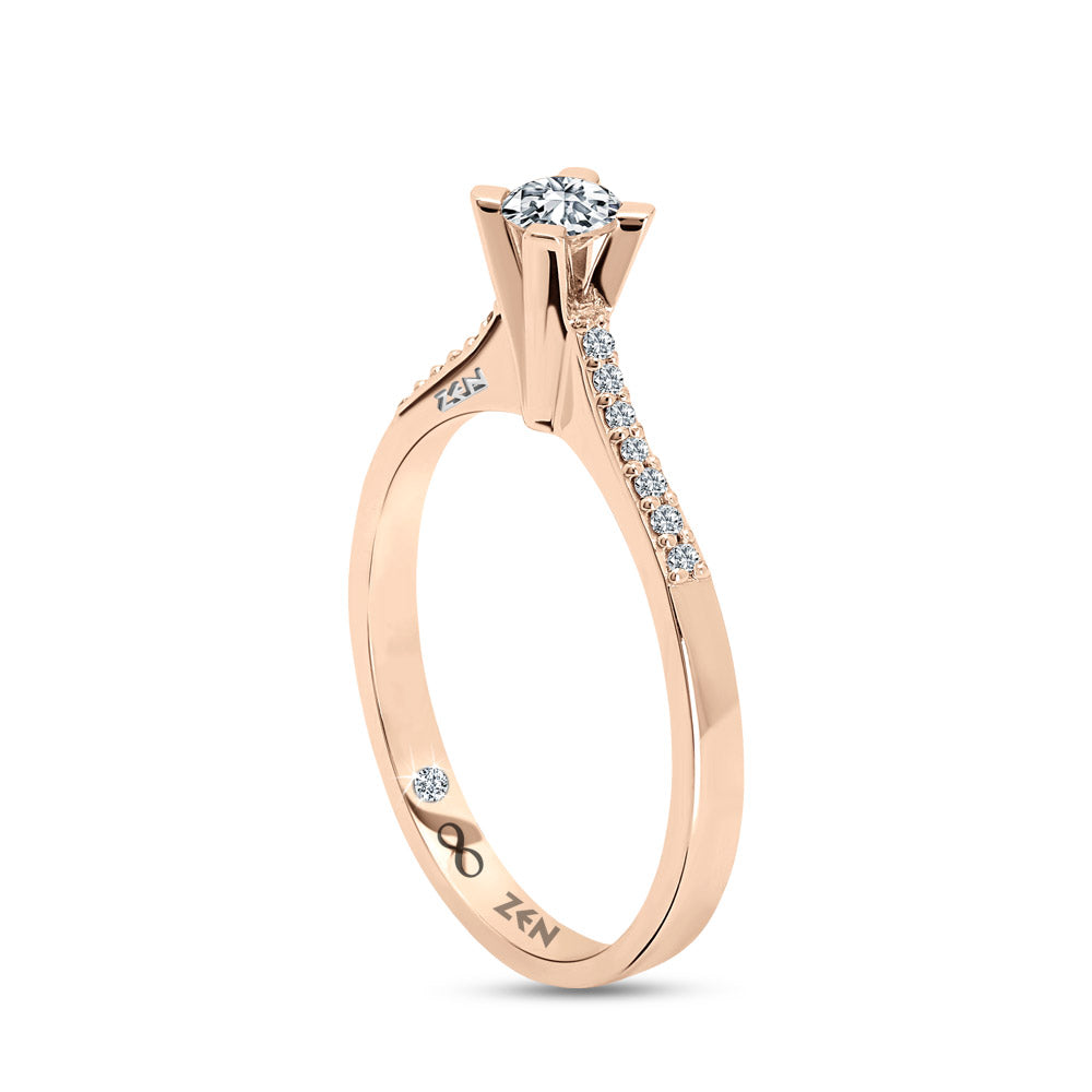 Sidestone Diamond Engagement Ring