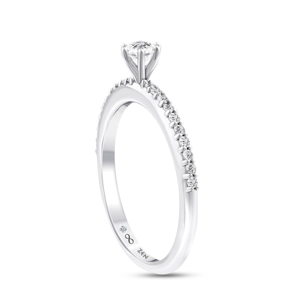 Sidestone Diamond Engagement Ring