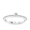 Sidestone Diamond Engagement Ring
