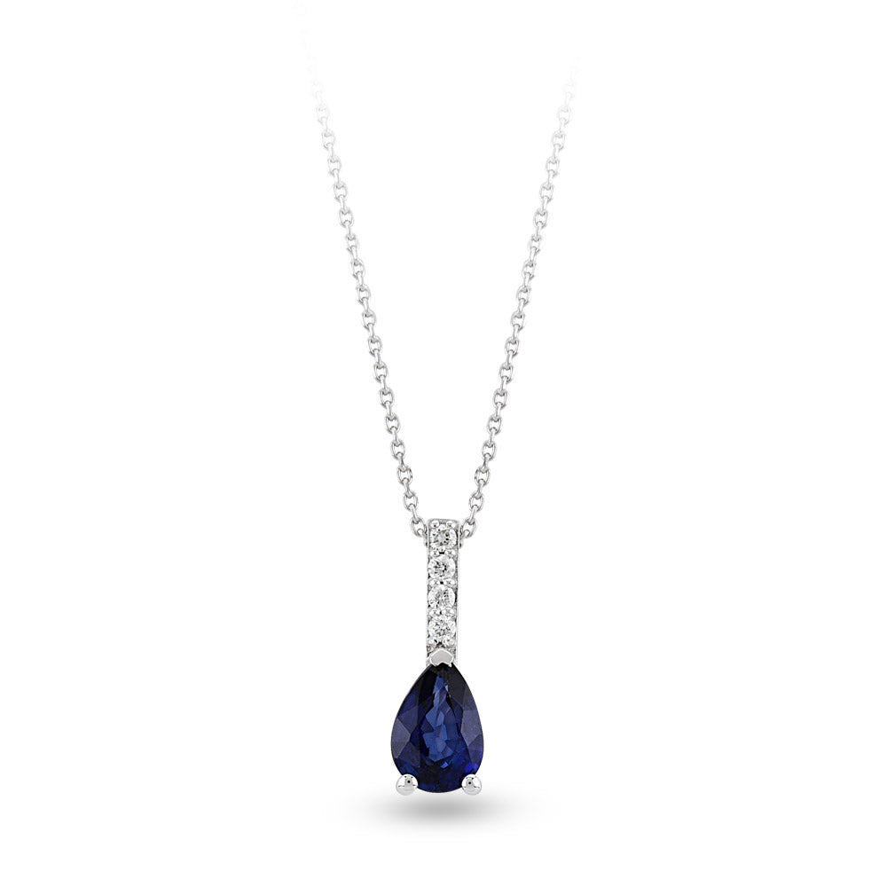 Sapphire Pendant with Chain
