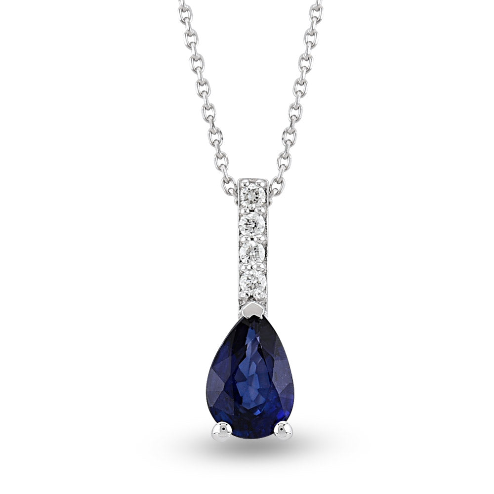 Sapphire Pendant with Chain