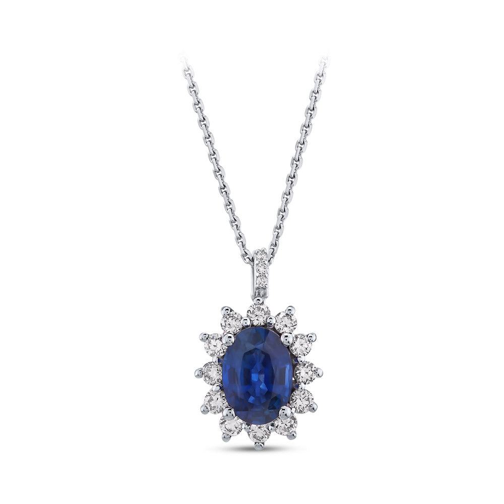 Sapphire Pendant with Chain