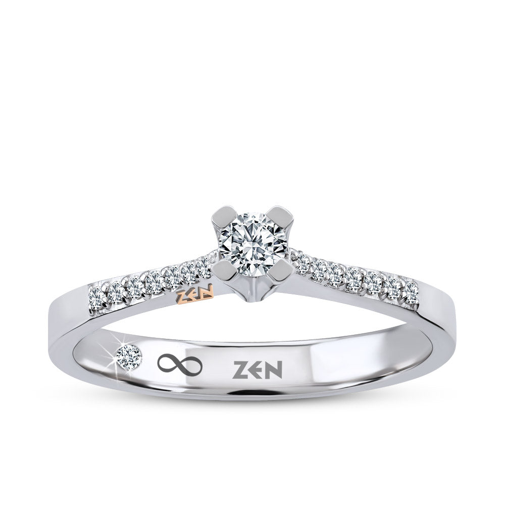 Sidestone Diamond Engagement Ring