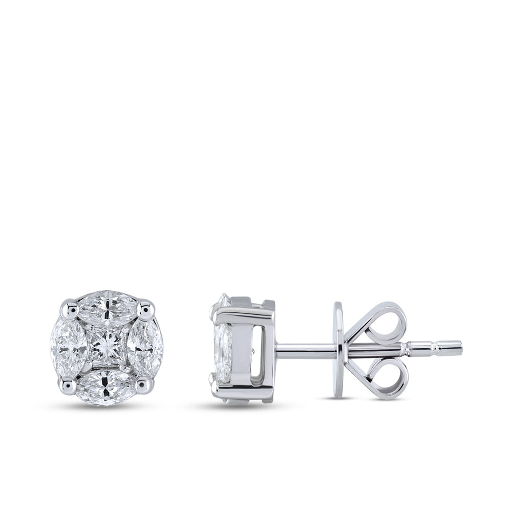 Design Diamond Stud Earrings