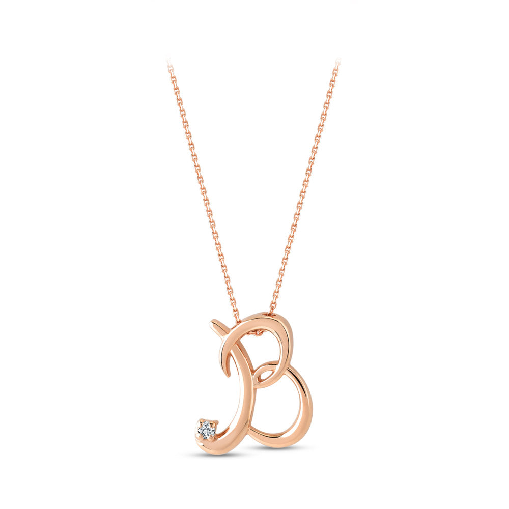 Diamond Initial Necklace B