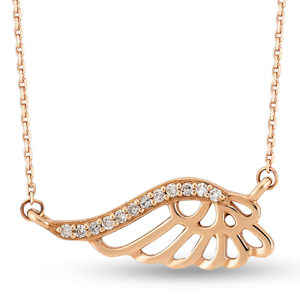 Angel Wing Diamond Necklace