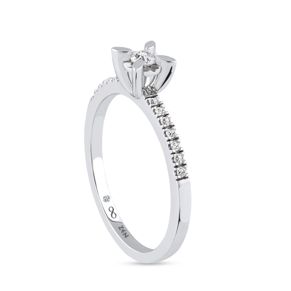 Sidestone Diamond Engagement Ring