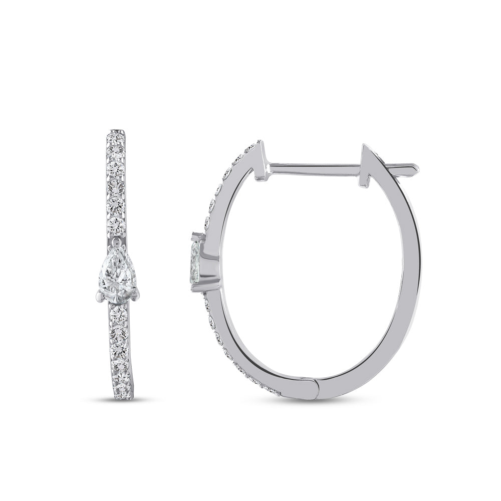 Hoop Diamond Earrings