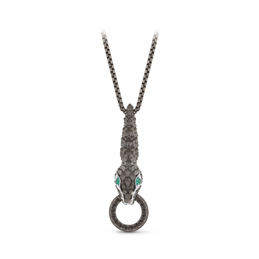 Men Silver Diamond Necklace