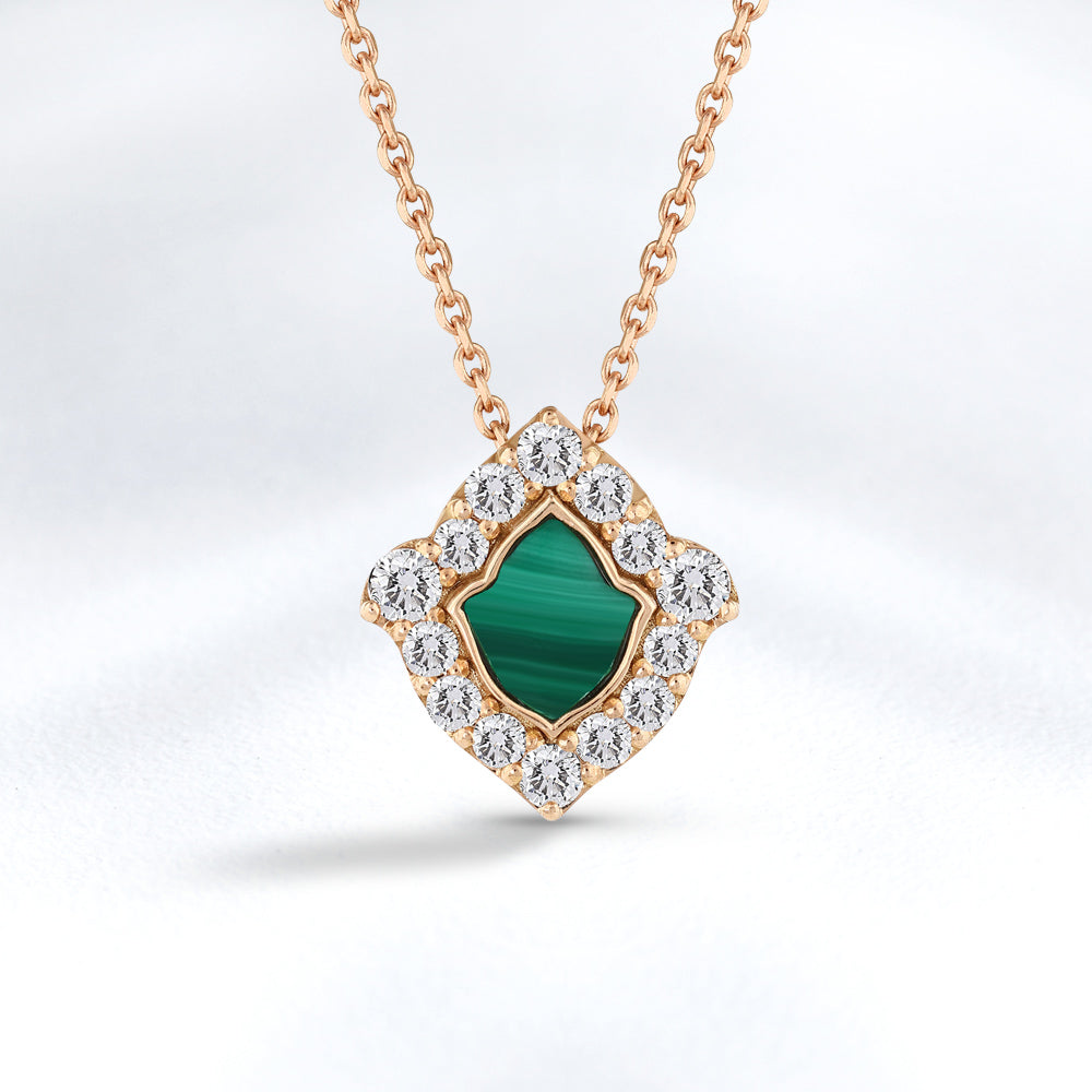 Malachite Diamond Necklace