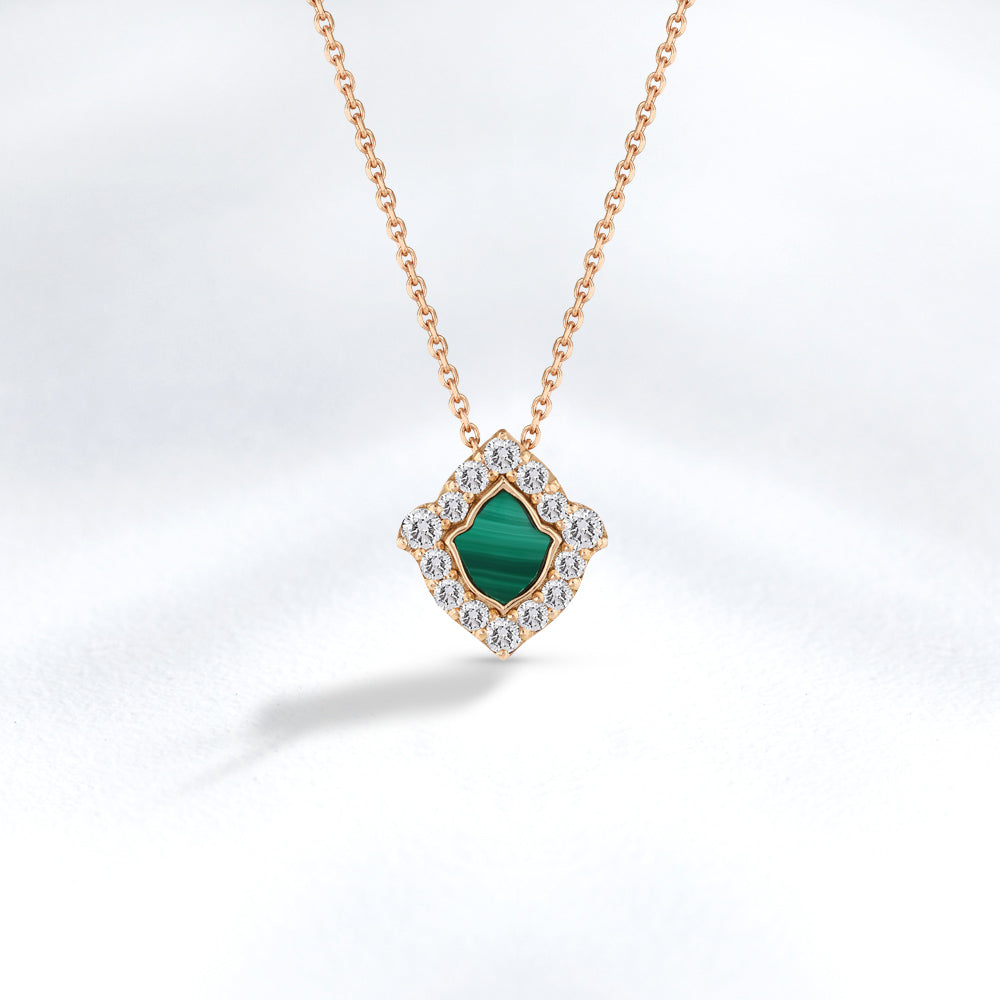 Malachite Diamond Necklace