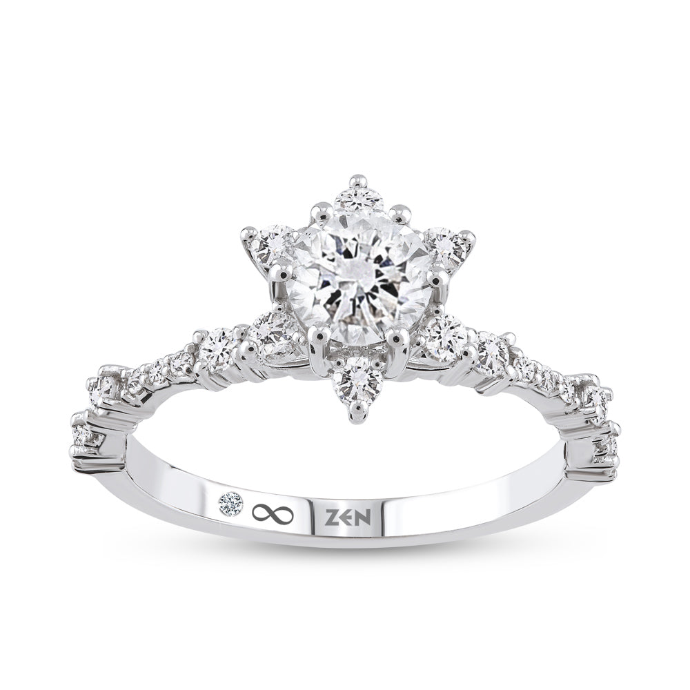 Modern Diamond Engagement Ring