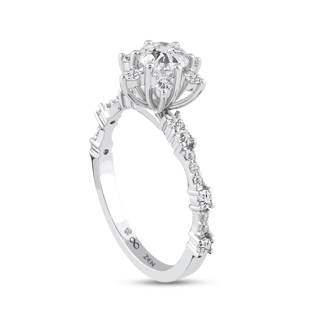 Modern Diamond Engagement Ring